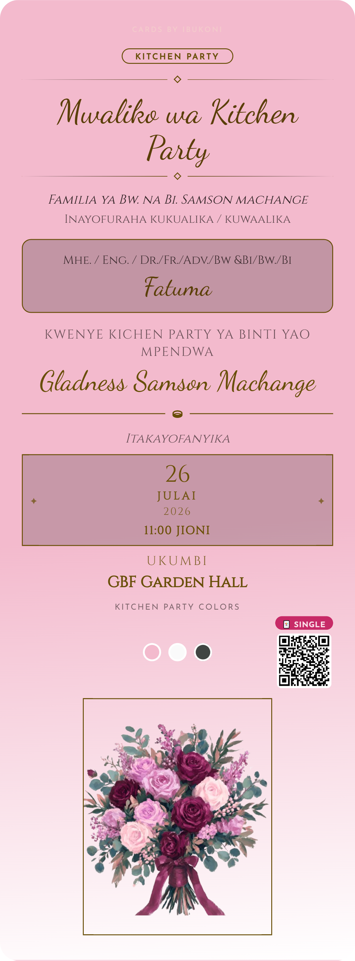 Cards by Ibukoni invitation