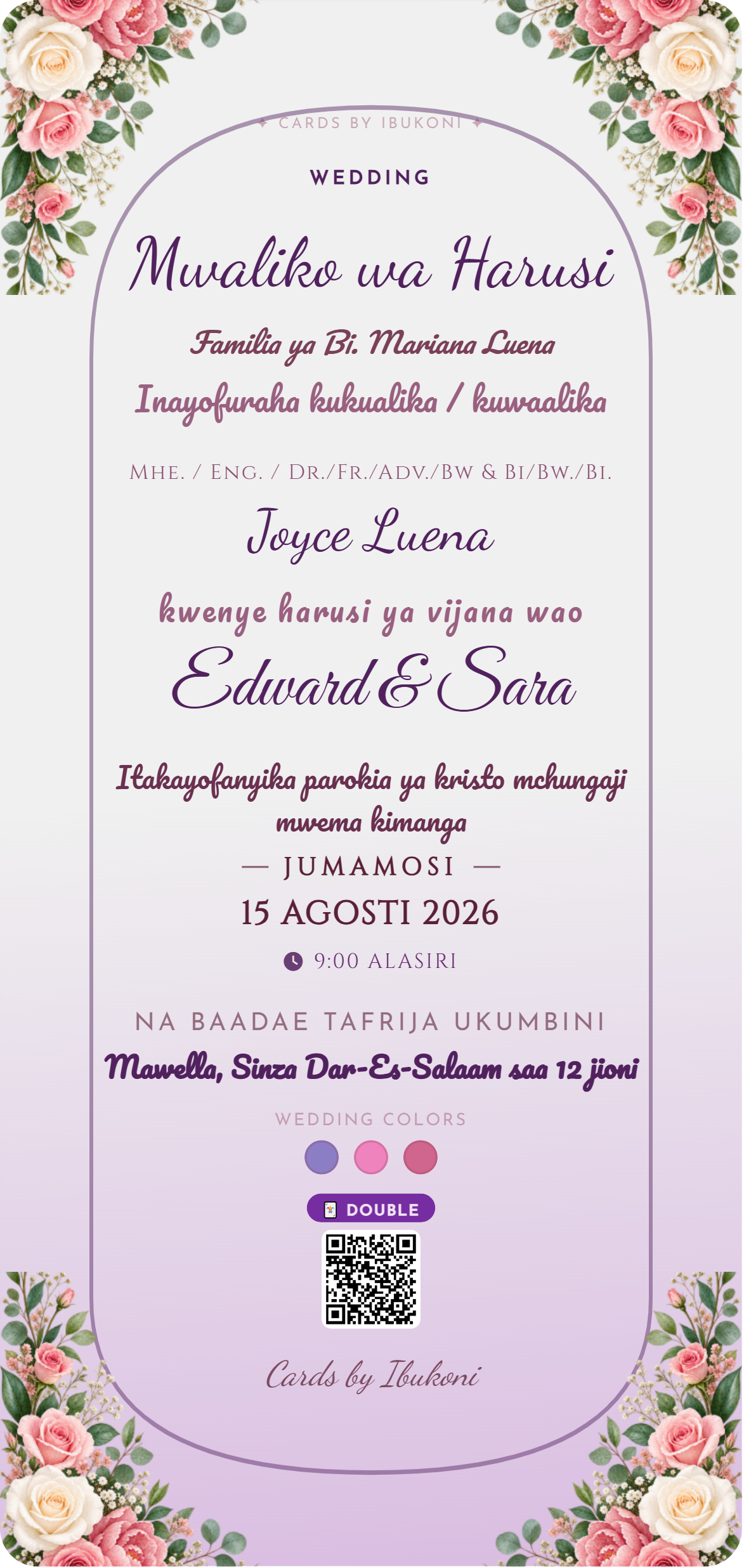 Cards by Ibukoni invitation